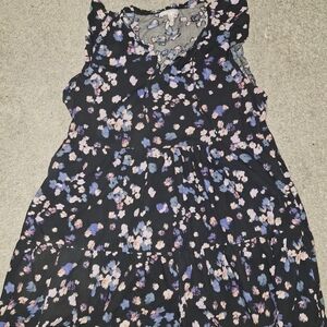 Time and Tru Floral Ruffle Top